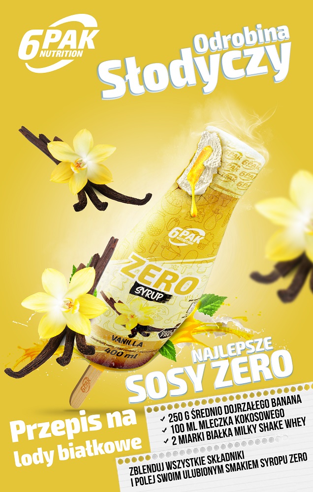 6PAK Syrup Zero vanilla 400ml