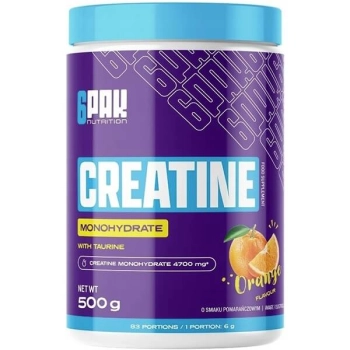 6PAK Creatine Monohydrate 500g pomarańcza