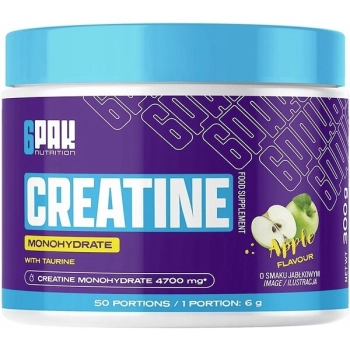 6PAK Nutrition Creatine Monohydrate 300g jabłko