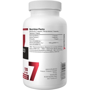 7Nutrition Vitamin D3 4000 gel caps - 120 kaps.