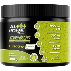 Aliness ALLHydrate Elektrolity + Creatine Creapure Green Apple 380g