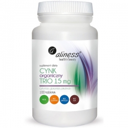 Aliness Cynk Organiczny Trio 15 mg 100 vege tab.