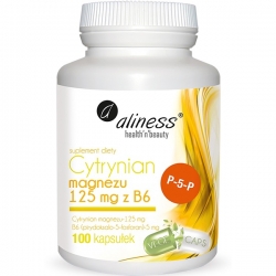 Aliness Cytrynian Magnezu 125 mg z B6 (P-5-P) 100 vege kaps.