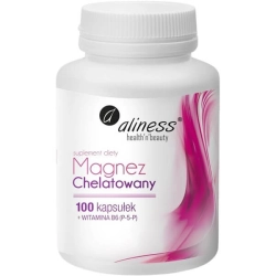 Aliness Magnez Chelatowany z B6 (P-5-P) 100 kaps.