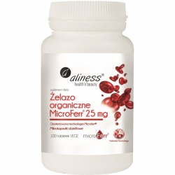 Aliness Żelazo Organiczne MicroFerr 25 mg 100 vege tab.