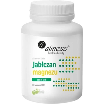 Aliness Jabłczan Magnezu 100 mg z B6 P-5-P 100 kapsułek vege