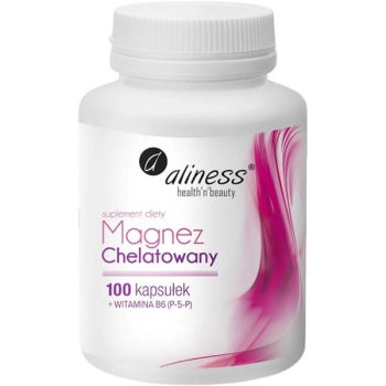 Aliness Magnez Chelatowany z B6 (P-5-P) 100 kaps.