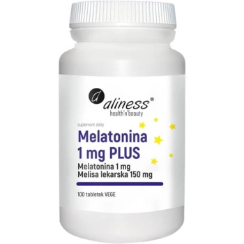 Aliness Melatonina 1 mg Plus Melisa 100 tabletek vege