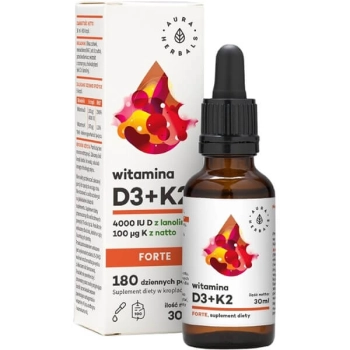 Aura Herbals Witamina D3 4000 + K2 100 Forte krople 30ml