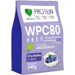BeOrganic WPC80 345 g o smaku jagodowym