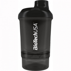 BioTech USA Shaker Wave+ Nano Black-smoked 300 ml (+ 150 ml)