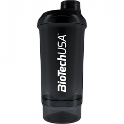 BioTech USA Shaker Wave+ Compact Black-smoked 500 ml (+150 ml)