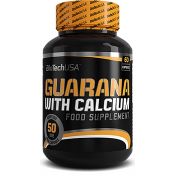 BioTech USA Guarana with Calcium (guarana + cynk) 60 kaps.