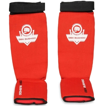 DBX Bushido Elastyczne Ochraniacze na Piszczele - Goleń i Stopa - czerwone SP-20v2