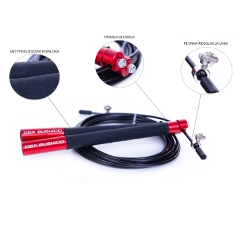 DBX Bushido Skakanka SK54 - aluminiowa z łożyskami 3 metry