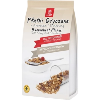 Eska SunFIT Płatki Gryczane Instant z Ananasem i Truskawką 250g