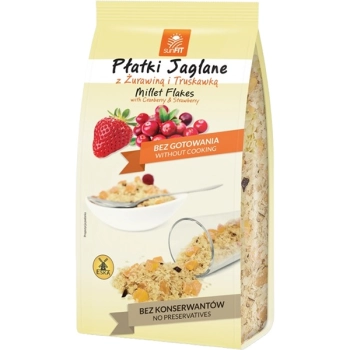 Eska SunFIT Płatki Jaglane Instant z Żurawiną i Truskawką 250g