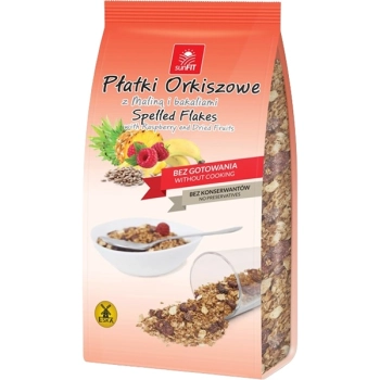 Eska SunFIT Płatki Orkiszowe Instant z Maliną i bakaliami 200g