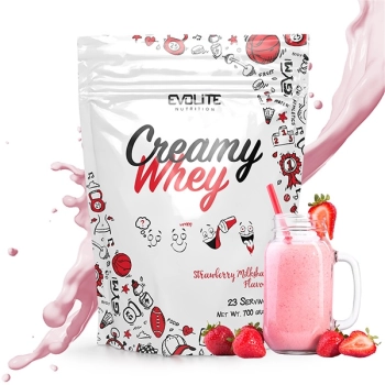 Evolite Creamy Whey 700g strawberry milkshake