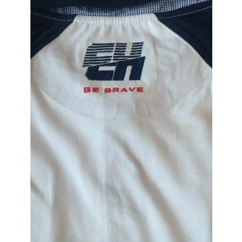 Extreme Hobby Koszulka Polo Be Brave Raglan White/Navy