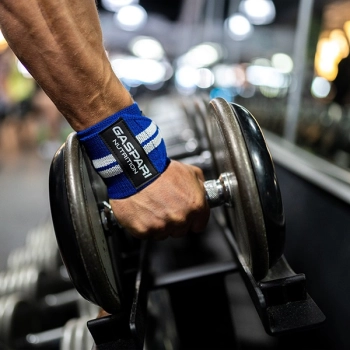 Gaspari Nutrition Wrist Wraps Blue - usztywniacze nadgarstków - Niebieskie