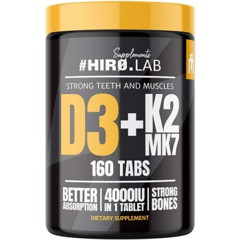 HIRO.LAB Witamina D3 4000 j.m. + K2 MK7 - 160 tab.