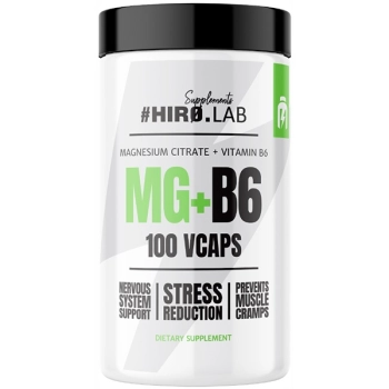 HIRO.LAB MG + B6 – Cytrynian Magnezu + B6 100 kaps. (vcaps)