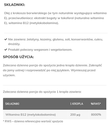 Witamina B12 Forte Drops Laborell