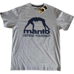 MANTO T-Shirt Defend Yourself - Koszulka Szara (jasny melanż)