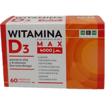 MBM Pharma Witamina D3 MAX 4000 j.m. 60 kaps.