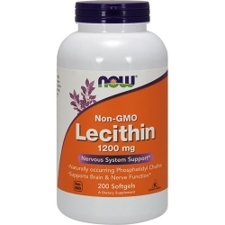 NOW Foods Lecithin 1200mg 200 kaps.