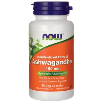 NOW Foods Ashwagandha 450mg Extract 90 kapsułek wegańskich
