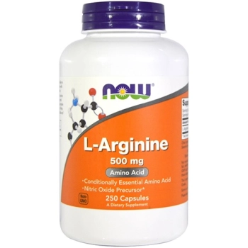 NOW Foods L-Arginine 500mg 250 kaps.