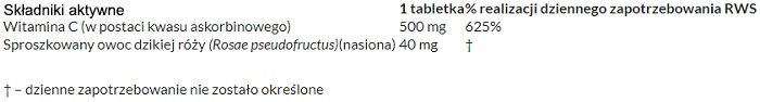 NOW Foods Witamina C 500 - skład