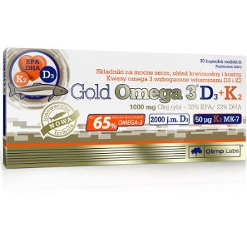 Olimp Gold Omega 3 D3 + K2 30 kaps.