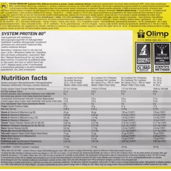 skład odżywki System Protein 80