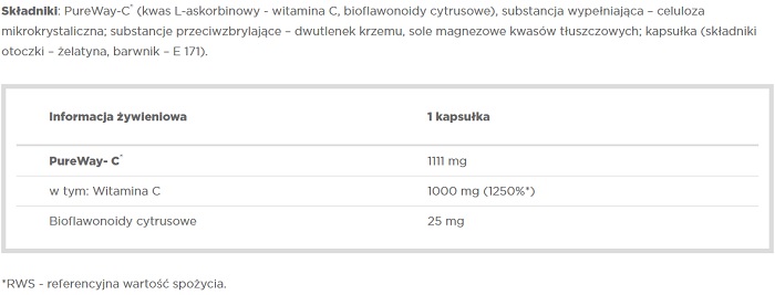 Olimp Gold-Vit C Sport Edition - skład