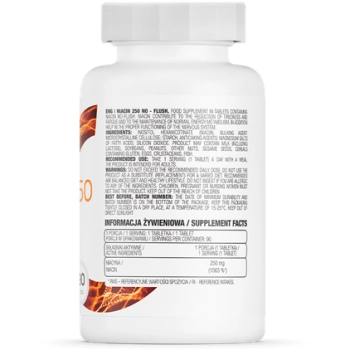 OstroVit Niacin 250 NO-FLUSH - Witamina B3 90 tab.