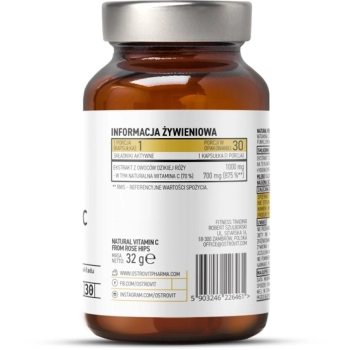 OstroVit Pharma Naturalna Witamina C z Dzikiej Róży 30 kaps
