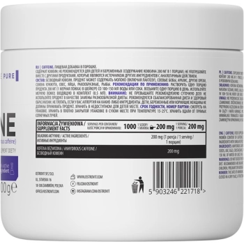 OstroVit Supreme Pure Caffeine - kofeina proszek 200g