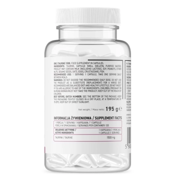 OstroVit Taurine 1500 mg - Tauryna 120 kaps.