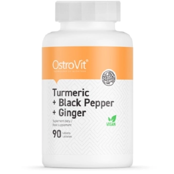 OstroVit Turmeric - Kurkumina + Czarny Pieprz + Imbir 90 tab.