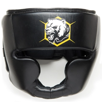 Shatoon Kask Sparingowy Bokserski Skórzany Czarny