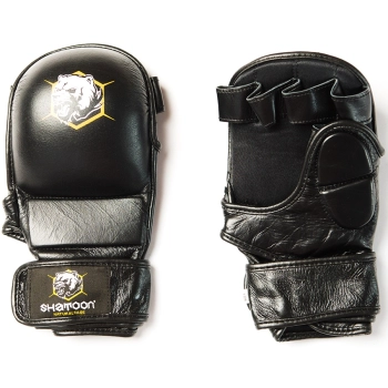 Shatoon Rękawice MMA Skórzane Sparingowe Czarne