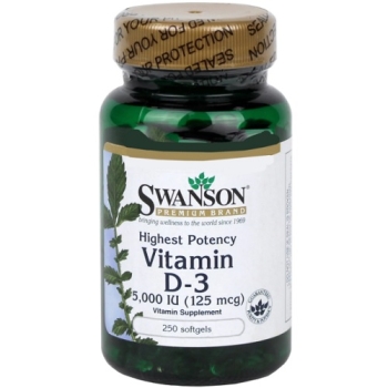 Swanson Vitamin D-3 5000 250 kaps.