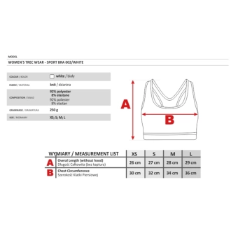 Trec Wear Sport Bra TrecGirl 02 - biały stanik sportowy