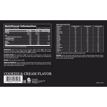 Animal Isolate Loaded Whey Protein - skład cookies